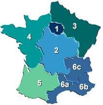 Clickable map of France