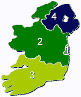 Clickable map of Ireland